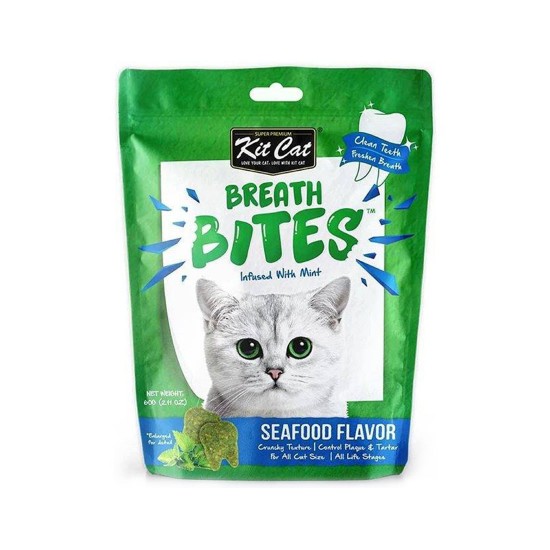 Kit Cat Breath Bites Cat Treat Seafood 60g