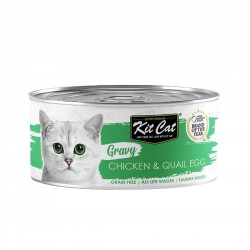Kit Cat Canned Food Gravy Chicken & Quail Egg 80g 1 ctn