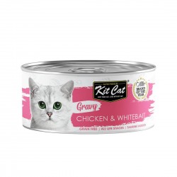 Kit Cat Canned Food Gravy Chicken & Whitebait 80g 1 ctn