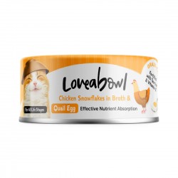 Loveabowl Cat Canned Food Chicken Snowflakes with Quail Egg in Broth 70g 1 ctn