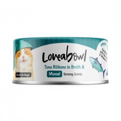 Loveabowl Cat Canned Food Tuna Ribbons with Mussel in Broth 70g 1 ctn