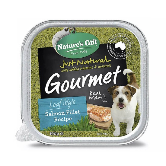 Nature's Gift Dog Tray Food Salmon Fillet 100g