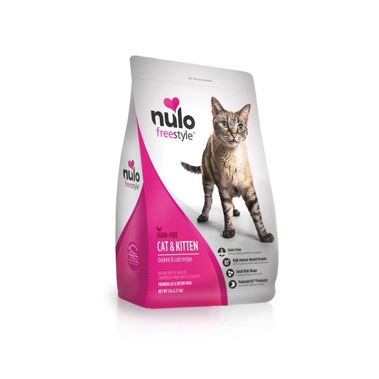 *Cats of Marine Terrace* Nulo Freestyle Cat and Kitten Food Grain Free Chicken and Cod Recipe 12lb