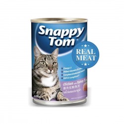 Snappy Tom Cat Canned Food Chicken with Tuna Flakes 400g 1 ctn