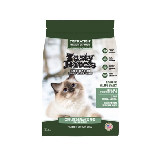 Top Ration Cat Dry Food Tasty Bites All Life Stages 1.8kg