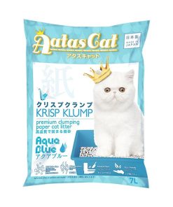 Aatas Cat Paper Cat Litter Krisp Klump Aqua Blue 7L