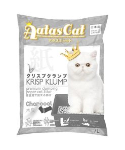 Aatas Cat Paper Cat Litter Krisp Klump Charcoal 7L