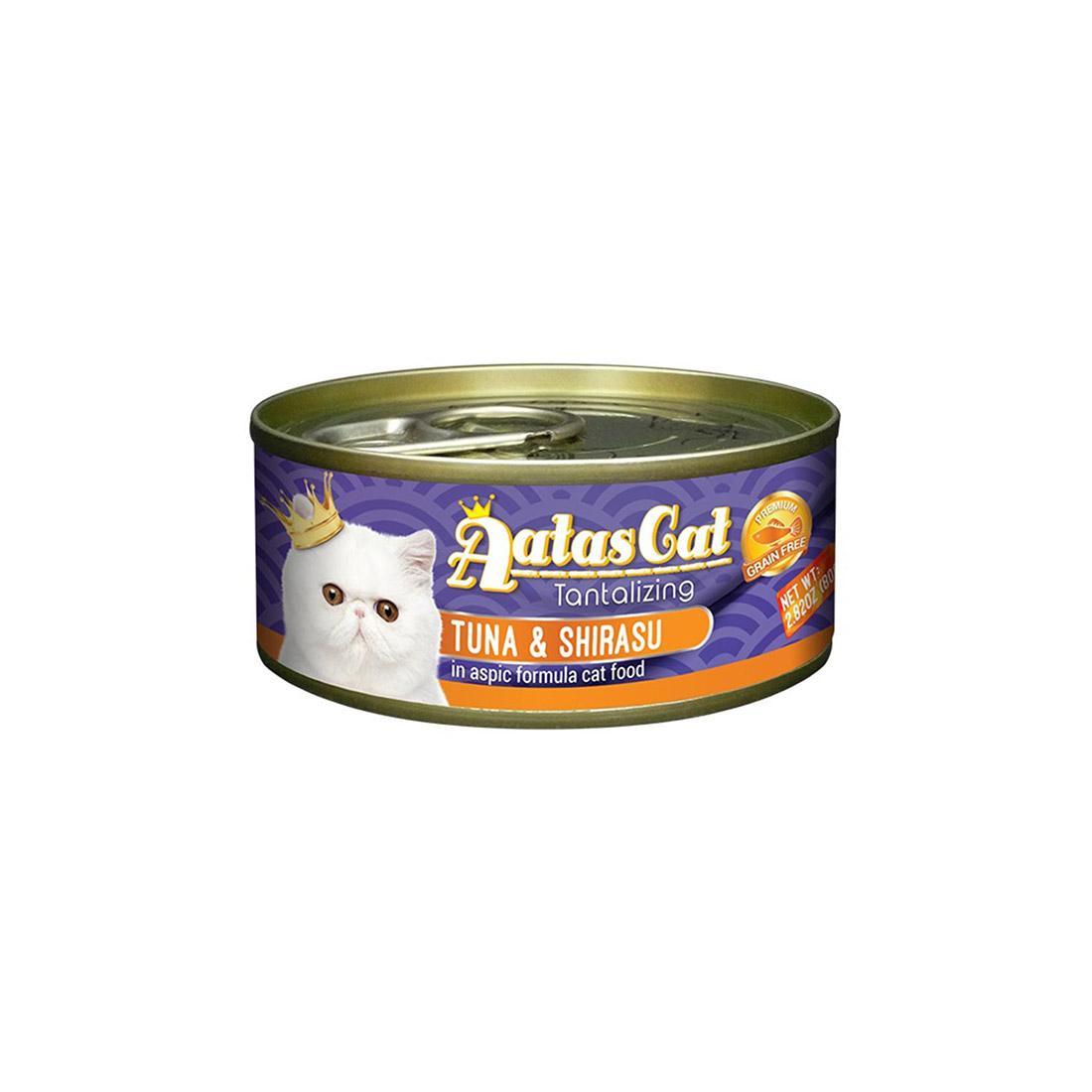 Aatas Cat Wet Food Aspic Tantalizing Tuna and Shirasu 80g Aatas Cat Wet Food Aspic Tantalizing Tuna and Shirasu 80g