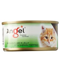 Angel Cat Canned Food Skipjack Flake with Shirasu in Jelly 80g