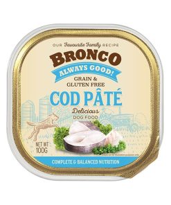 Bronco-Dog-Tray-Food-Cod-Pate-100g