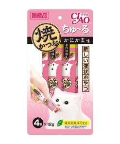 CIAO Cat Treat Grilled Tuna Churu Crab 12g x 4