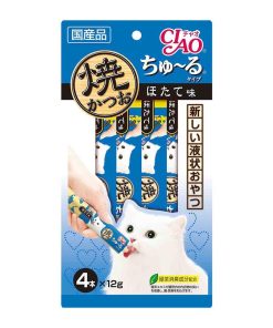 CIAO Cat Treat Grilled Tuna Churu Scallop 12g x 4