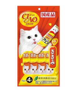 CIAO Cat Treat Stick Jelly Chicken Fillet 15gr x 4