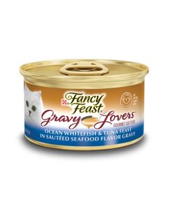 Fancy Feast Cat Canned Food Gravy Lovers Ocean Whitefish and Tuna in Gravy 85g