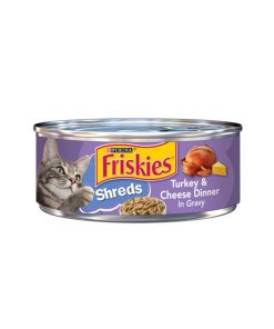 Friskies Cat Canned Food Turkey and Cheese Dinner in Gravy 156g