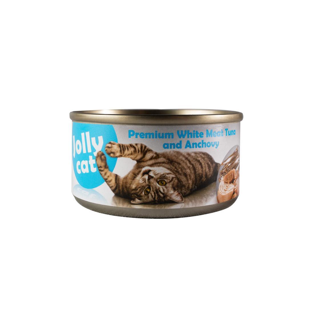 Jolly Cat Canned Food Premium White Meat Tuna and Anchovy 80g Jolly Cat Canned Food Premium White Meat Tuna and Anchovy 80g