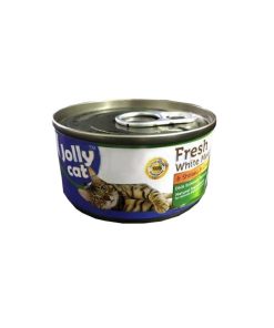 Jolly Cat Canned Food Premium White Meat Tuna and Shirasu in Gravy 80g