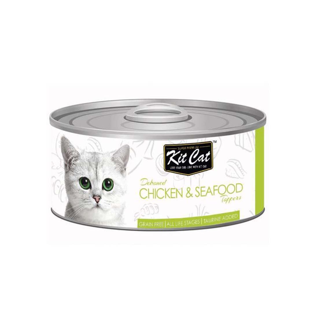 Kit Cat Canned Food Chicken and Seafood 80g Kit Cat Canned Food Chicken and Seafood 80g