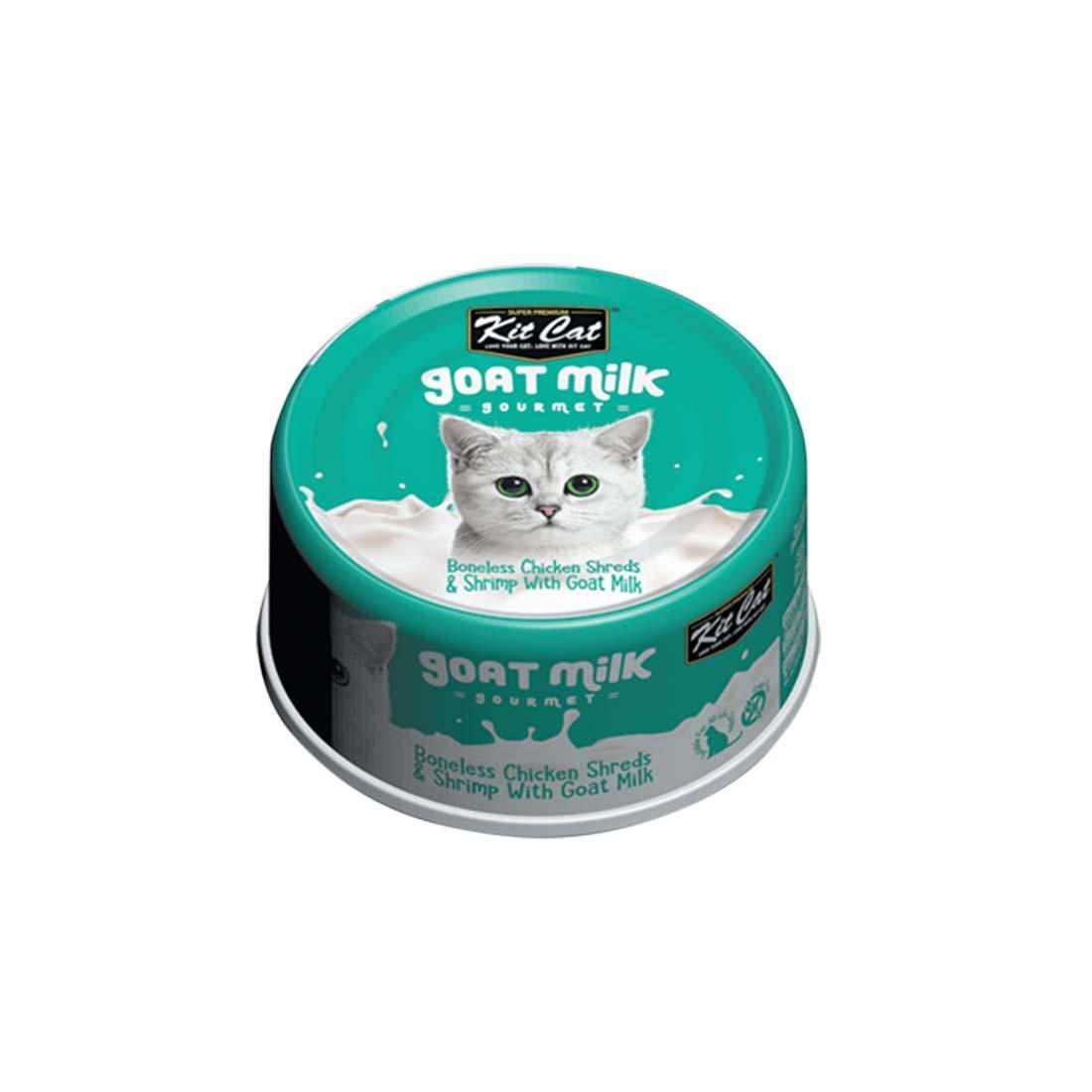 Kit Cat Wet Food Goat Milk Boneless Chicken and Shrimp 70g Kit Cat Wet Food Goat Milk Boneless Chicken and Shrimp 70g