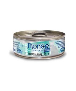 Monge Natural Cat Canned Food Mixed Seafood with Chicken 80g