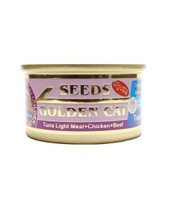 Seeds Golden Cat Canned Food Tuna Light Meat, Chicken and Beef 80g