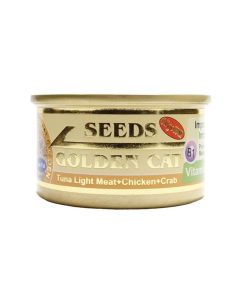 Seeds Golden Cat Canned Food Tuna Light Meat, Chicken and Crab 80g