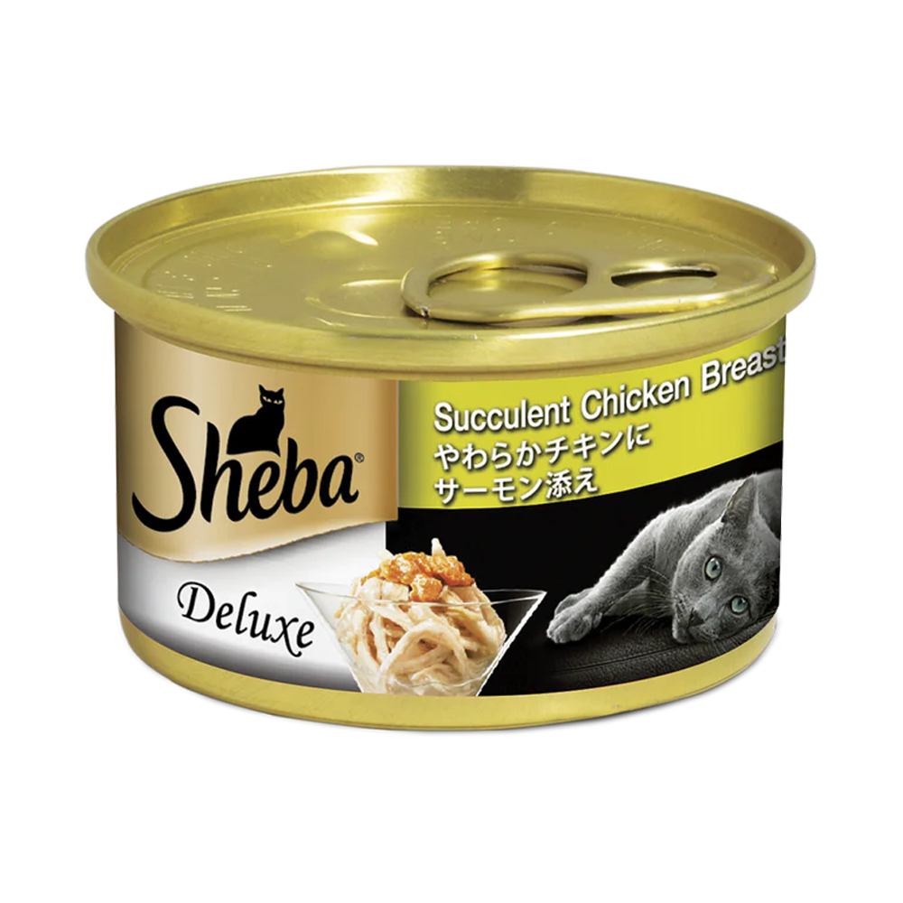 Sheba Cat Canned Food Succulent Chicken Breast with Salmon 85g 1 ctn