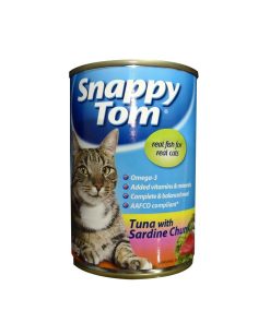 Snappy Tom Cat Canned Food Tuna with Sardine Chunk 400g