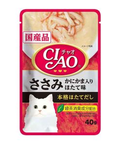 CIAO Cat Treat Creamy Soup Pouch Chicken Fillet with Crab Stick Scallop 40gr