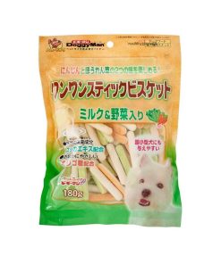 Doggyman Dof Treat Milk and Vegetables Biscuit Stick 180g