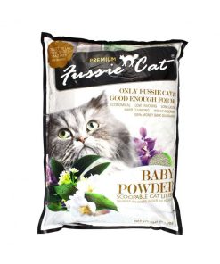 Fussie Cat Litter Baby Powder Scoopable 10L