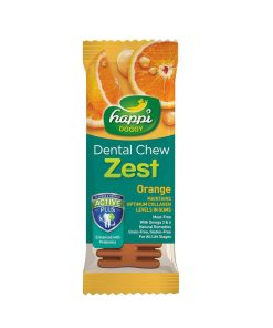 Happi-Doggy-Dental-Chew-Zest-Orange-4-inch