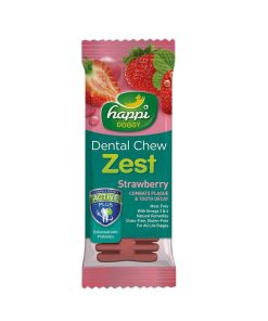 Happi-Doggy-Dental-Chew-Zest-Strawberry-4-inch
