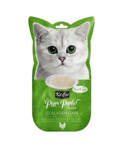 Kit Cat Purr Puree Plus Cat Treat Chicken for Colagen Care 15g (4pcs)