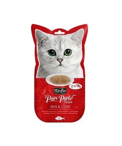 Kit Cat Purr Puree Plus Cat Treat Tuna for Skin and Coat 15g (4pcs)