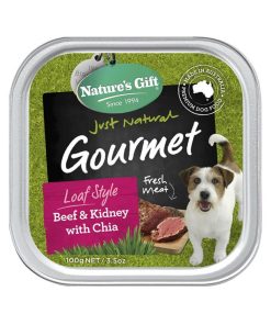 Nature's Gift Dog Tray Food Beef and Kidney with Chia 100g