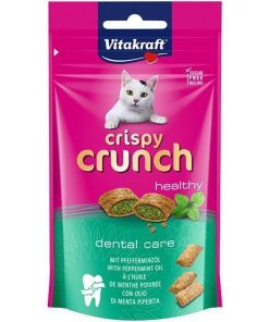 Vitakraft Cat Treat Crispy Crunch Healthy Peppermint for Dental Care 60g