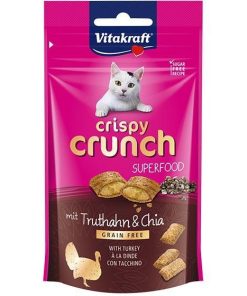 Vitakraft Cat Treat Crispy Crunch Turkey and Chia Seeds 60g