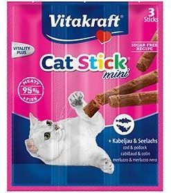 Vitakraft Cat Treat Stick Mini Cod and Pollock (3pcs)