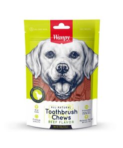 Wanpy Dog Treat All Natural Toothbrush Chew Beef Flavour 100g