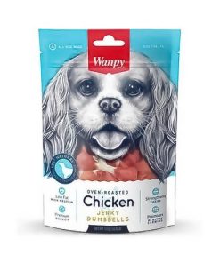 Wanpy Dog Treat Oven Roasted Chicken Jerky Dumbbells 100g
