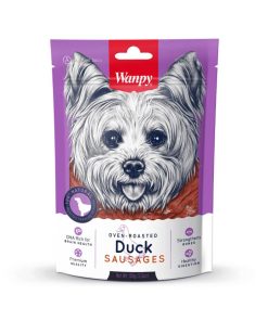 Wanpy Dog Treat Oven Roasted Duck Sausages 100g