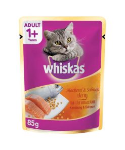 Whiskas Cat Wet Food Mackerel and Salmon 85g