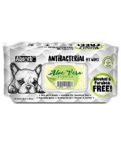 Absorb Plus Antibacterial Pet Wipes Aloe Vera 80sheets