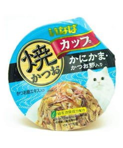 CIAO Cat Food Tsurun Cup Tuna in Gravy Crabstick and Bonito 80g