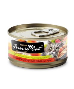 Fussie Cat Canned Food Premium Tuna with Chicken Liver in Aspic 80g