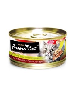 Fussie Cat Canned Food Premium Tuna with Salmon in Aspic 80g