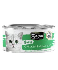 Kit Cat Canned Food Gravy Chicken and Quail Egg 70g