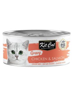 Kit Cat Canned Food Gravy Chicken and Salmon 70g