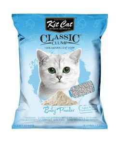 Kit Cat Classic Clump Cat Litter Baby Powder 10L
